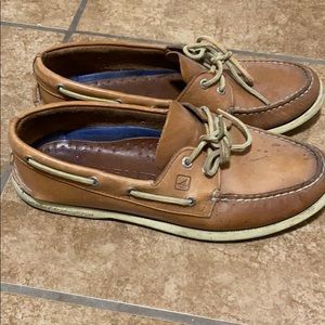 Sperry Top Sider Brown Leather Boat Shoes